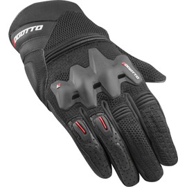 Bogotto Xatran Perforated Motorcycle Gloves, Black, S