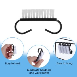 20 PCS Handle Grip Nail Brush Cleaner Black Nail Cleaning Brush Nylon Fingernail Brush Small Nail Scrubber Brush Cleaner Tools for Toes and Nails