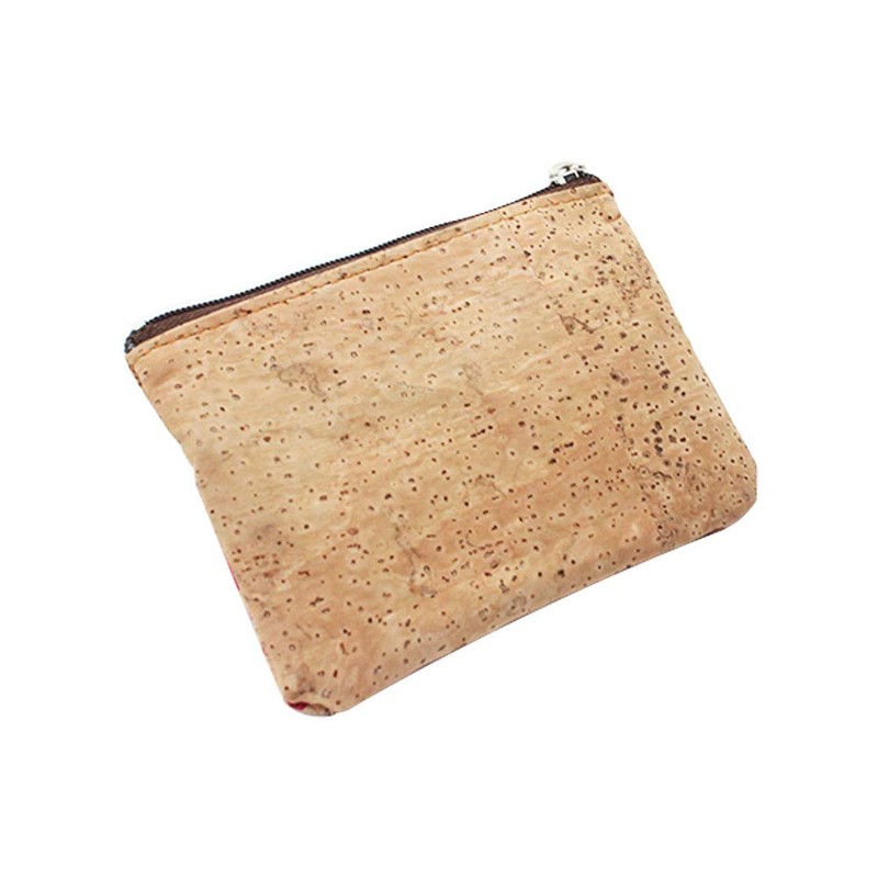 Boshiho Eco-Friendly Cork Zip Wallet with Key Ring, Multi flower.,