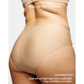 STRAWBERRY WEEKS LEAKPROOF2.0 Seamless Bikini Period Underwear for Women | Period Panties Holds 6 Tampons | Incontinence Leak Proof Underwear (S/M,3-Beige)