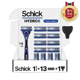 10% coupon Chic Hydro 5 Original 13 blades + razor + 1 cover / 10%쿠폰 쉬크 하이드로5 오리지널 날13입+면도기+커버1