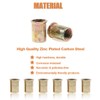 Keadic 100Pcs M12 Rivet Nuts Metric Zinc Plated Rivet Nut