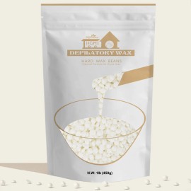 Lifestance 1LB Fragrance Free Mineral Oil Free Hard Wax Beans for Hair Removal Easy Use on Body Bikini & Face Areas Fast MeltingFragrance: ALOE
