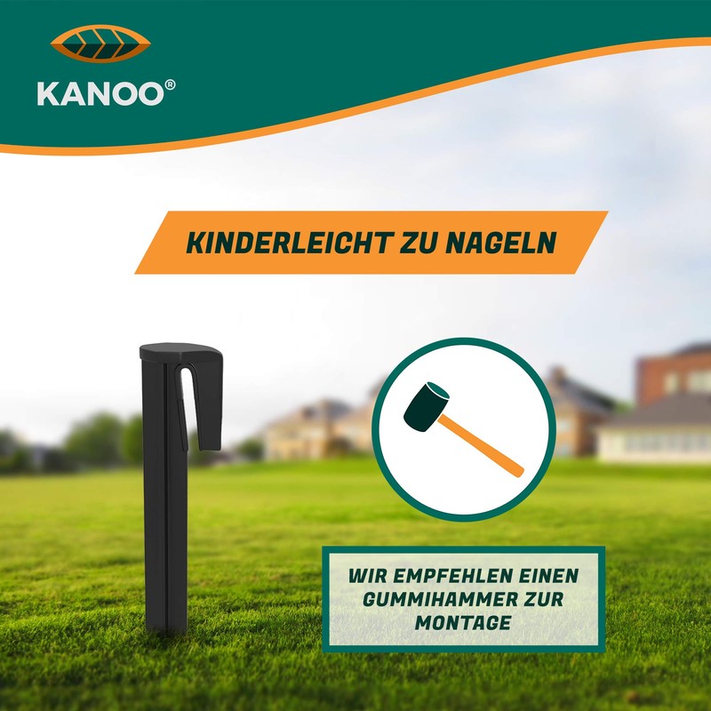 kanoo® Ground Pegs for Robotic Lawnmower Boundary Cable - Ground