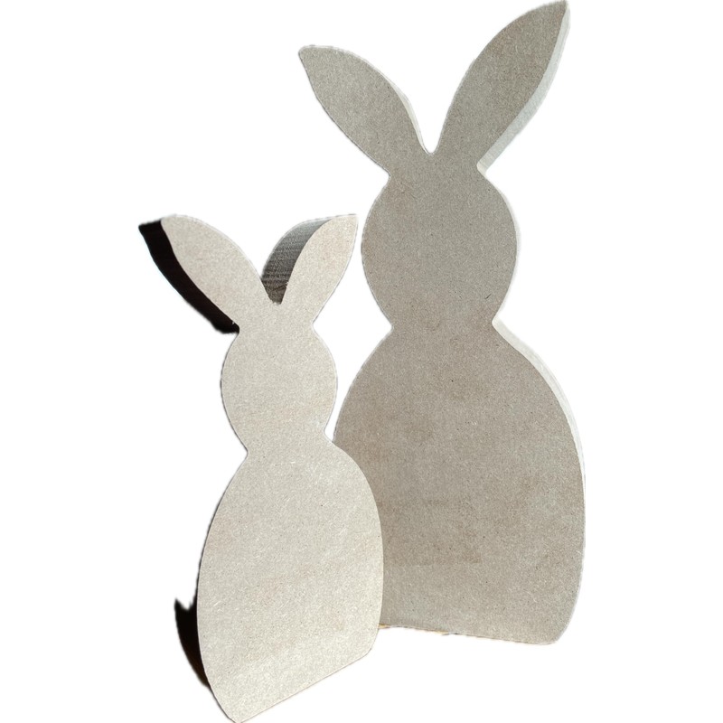khevga khevga Decorative Easter Bunny Wooden Set of 2