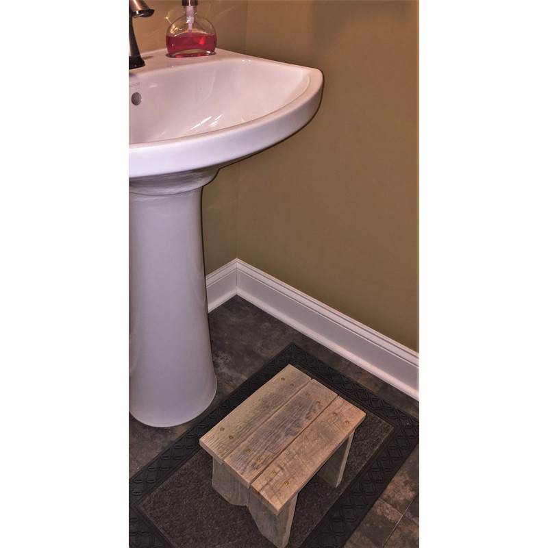 Classic Amish Reclaimed Wood Stool. Natural, Rustic, Solid. Versatile Home