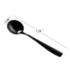 Teyyvn 16-Piece Round Soup Spoons, Black Stainless Steel Bouillon Spoon