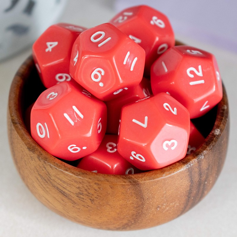 LEARNING ADVANTAGE Polyhedra Dice - 12 Sides - Set of