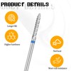 1 Pack Cuticle Nail Drill Bit, 3/32" Tungsten Carbide Nail