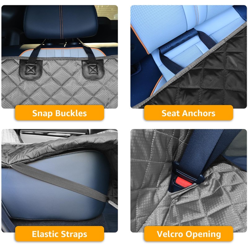 PETICON Waterproof Scratchproof Pet Bench Seat Covers for Cars, Trucks,
