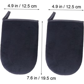 2 piezas Guantes Autobronceadores Reutilizables de Aplicadores de Crema Autobronceadora de Color Negro y Cómodos para Aplicación Uniforme y Natural