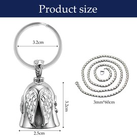 Montrestar Guardian Bell Motorcycle Lucky Charm with Keyring for Motorcycle Accessories Guardian Angel