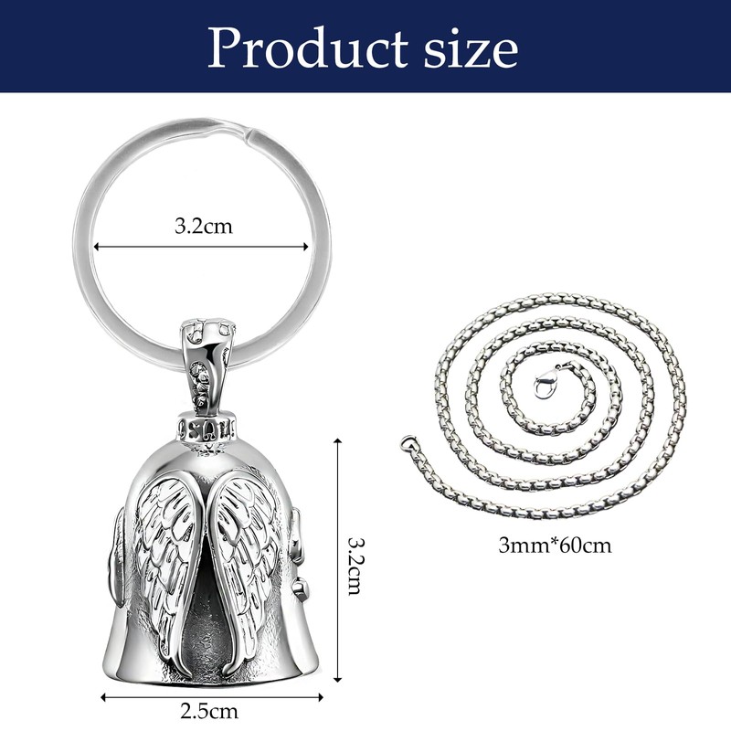 Montrestar Guardian Bell Motorcycle Lucky Charm with Keyring for Motorcycle
