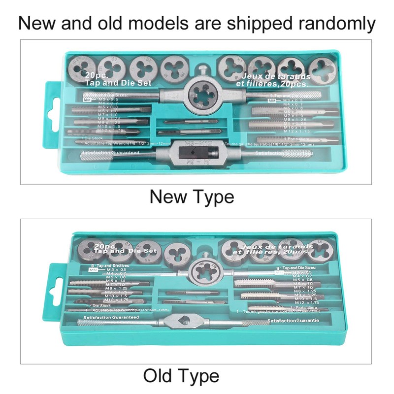 Tap Die Set, 20pcs Tap and Drill Set Metric Master