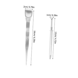 SEWACC 1set Precision Stainless Steel Tweezers Jewelry Making Non- Ergonomic Design Multi-use Static Tool for Crafts Electronics and Laboratory Work