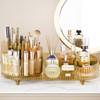 Rotating Makeup Organizer for Vanity with Brush Holder, Cosmetic Makeup