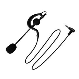 QSPORTPEAK Monaural Headset Earhook Earphone Microphone Headset Earphone,motorbike accessories for V6/V4/FBIM Intercom,Designed for referee communication aerial photography,3.5mm Audio Cable,1m,Black