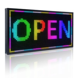 ZONTRONCM P10(26" * 14") Open Led Scrolling Sign Programmable Digital Outdoor Message Board Message Board Wifi Control Display Screen Matrix Panel Electronic For Business Full Color