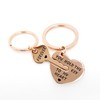 Stainless Key and Heart Puzzle Matching Keychain, Couples Keyring You