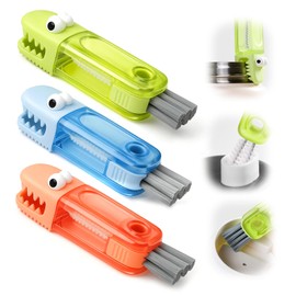 3 in 1 Cup Lid Cleaning Brush Set, Multifunctional Water Bottle Cleaner Brushes, Portable Travel Bottle Cleaning Brush for Gap Tight Spaces Cover Crevice Home Kitchen Cleaning Tools (3 Pack)