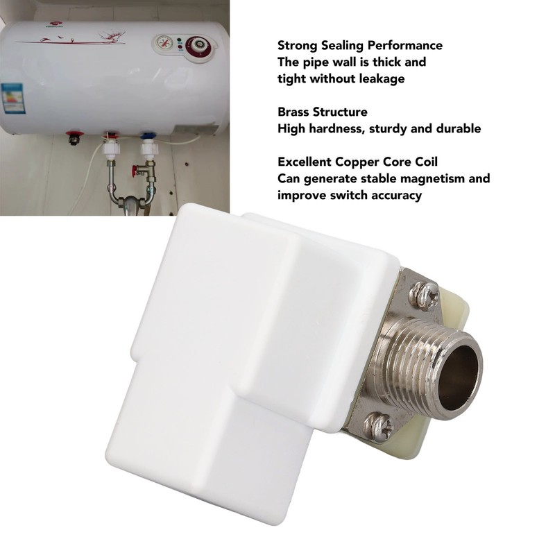 Water Electric Solenoid Valve 1/2in Thread Strong Sealing Water Heater
