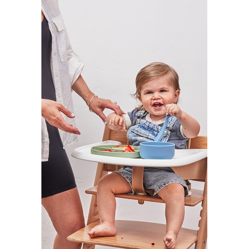 dollop - tazón de silicona con ventosa (azul pizarrón)