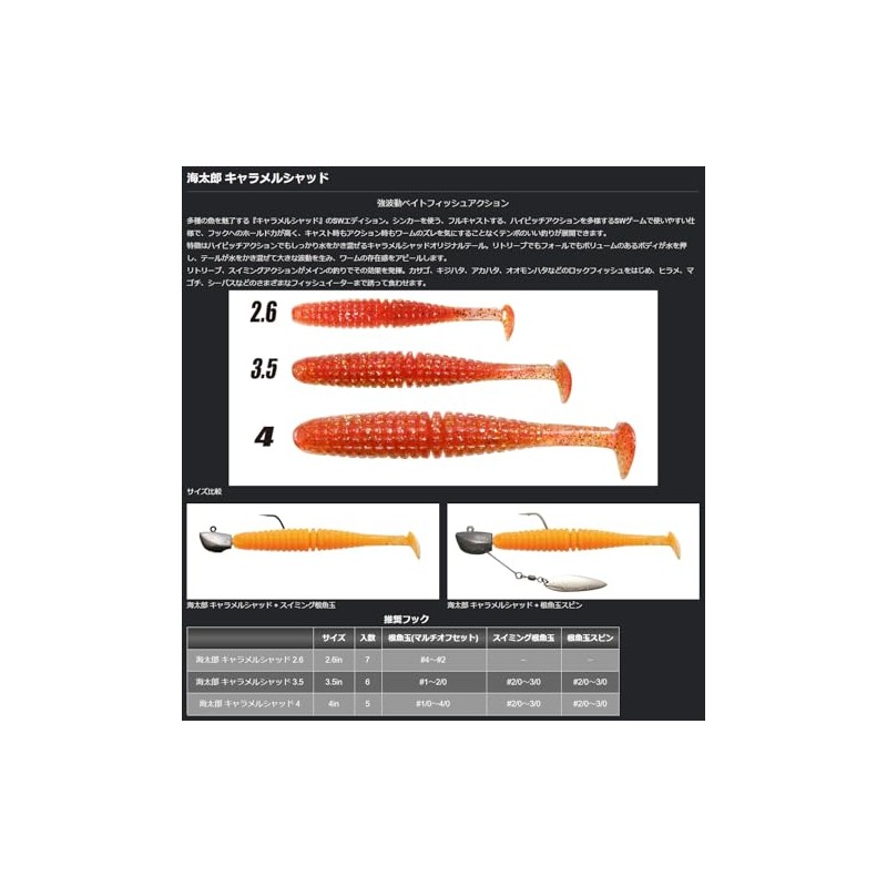 Issei Umitaro Caramel Shad 2.6 inch #028 Akakin