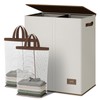 SOLEDI Luxury Double Laundry Hamper with Lid and Removable Bags,