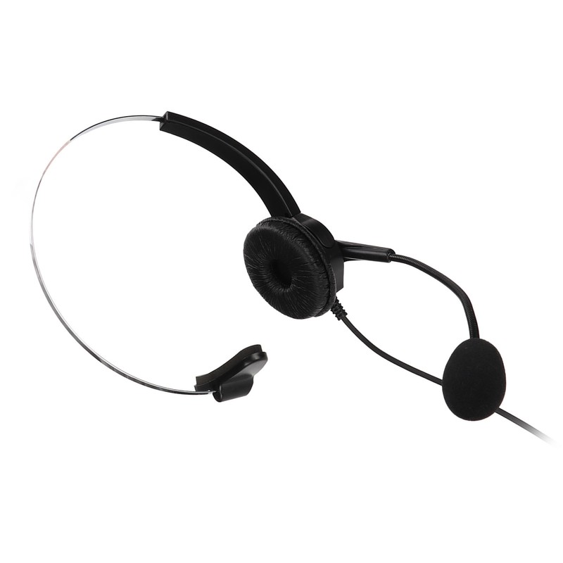 Call Center Headset Mono Noise Cancelling Dual 3.5mm Plug Computer