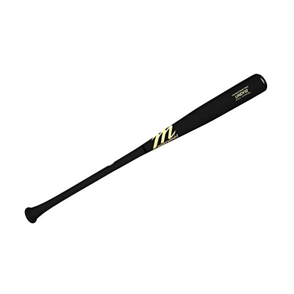 Marucci Francisco Lindor LINDY12 Pro Model Maple Wood Baseball Bat, Matte Black, 33"