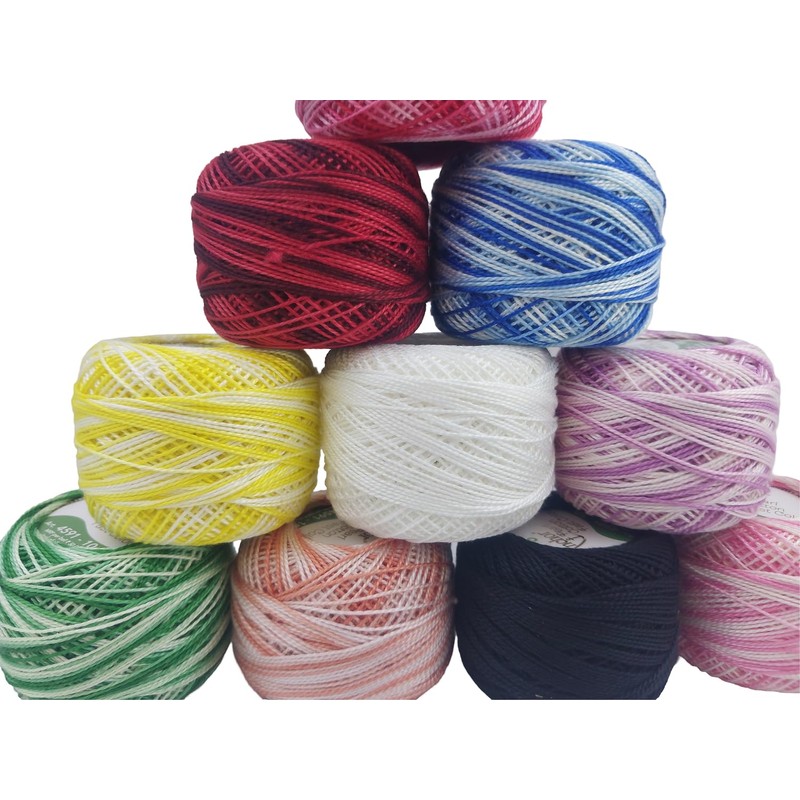 10 Pieces Pearl Cotton Double Shaded Anchor Crochet Cotton Embroidery