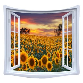 XIUYINHS Natural Forest Landscape Mountain Tree Tapestry Tapestry Home Office Dorm Indoor Outdoor Decoration Large Size 59"(W) x 59(L) GTCH (66)