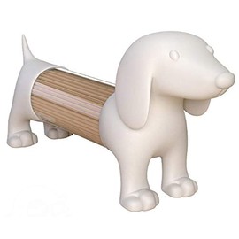 Balvi T.pick holder salt&pepper shaker Teckel white