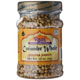 Rani Coriander (Dhania) Seeds Whole, Indian Spice 1.5oz (42g) ~ All Natural | Gluten Friendly | NON-GMO | Vegan | Indian Origin