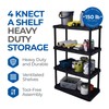 Gracious Living 4 Shelf Unit, Heavy-Duty Shelving Storage Rack for