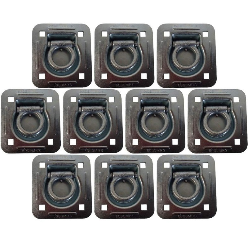 10 pk Flush Mount Recessed Ring Trailer Cargo Tie Down