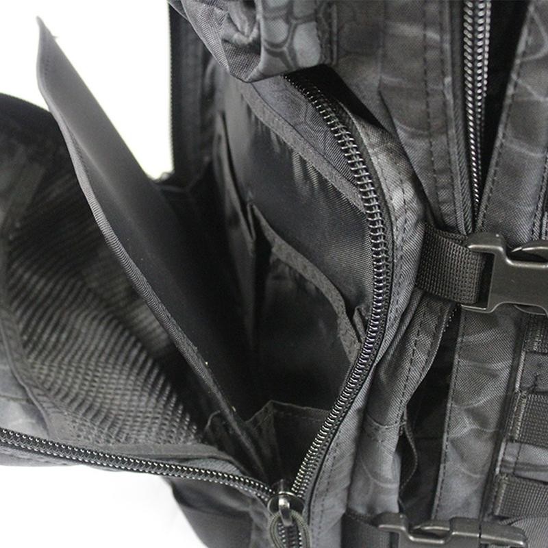 Tactical Assault Rush Backpack - Waterproof Nylon 1000D, MOLLE System,
