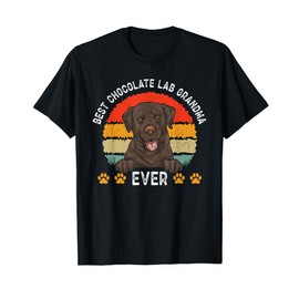 Chocolate Lab Dog Grandma Chocolate Labrador Retriever T-Shirt