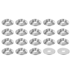 PATIKIL M5 Finishing Countersunk Washers 20pcs 18mm Diameter 3.5mm Height 304 Stainless Steel Finishing Cup Washers Screw Bolts Head Gasket for Industrial Construction