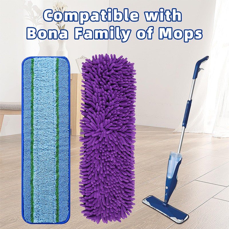 8 Pack Mop Pads for Bona Family of Mops, 4