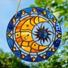 Sun and Moon Stained Window Hangings with Chain – Acrylic