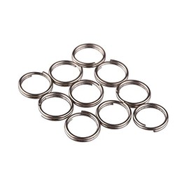 TIKING 10pcs/Lots Titanium Small Split Rings Ti Micro Split Key Ring Keychain EDC Keyring (10mm)