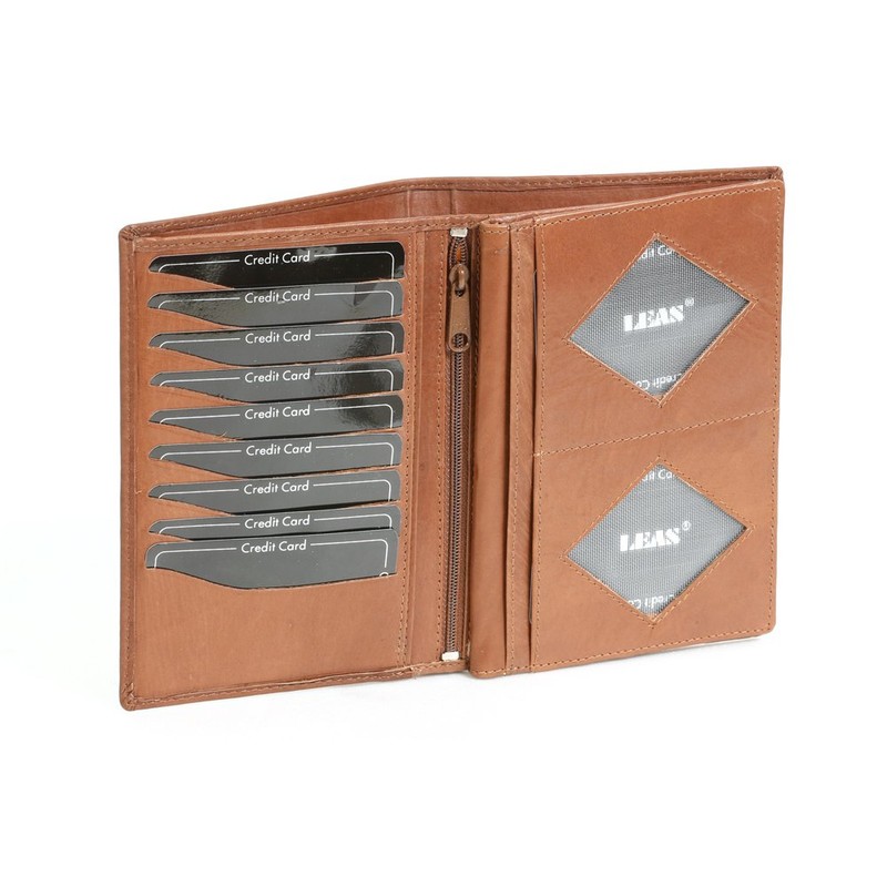 Wallet LEAS Genuine Leather, cognac – LEAS Special Edition