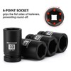 MIXPOWER 8PCS 1"Drive Impact Socket Set - 17mm, 21mm, 13/16"