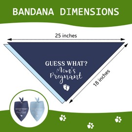 2 Packs Guess What? Mom's Pregnant Dog Bandana Gender Reveal Ideas Gifts for Large Medium Small Dogs Pregnancy Announcement for Grandparents Baby Announcement Photo Props Pet Scarf Accessories