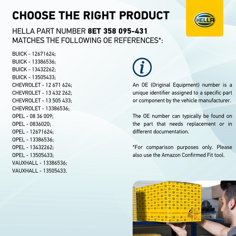 HELLA 8ET 358 095-431 Air Mass Sensor - Bolted -