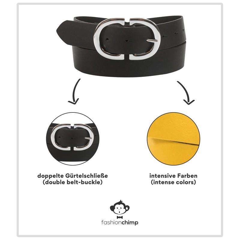 fashionchimp Basic Women's Belt Made of 100% Genuine Leather, Leather