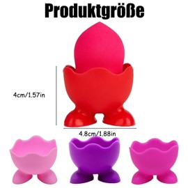 BDBFPAN Set of 4 egg cups, egg cup set, colourful egg cups, for living rooms, restaurants, cafes and other places as well as for placing small items such as make-up sponges
