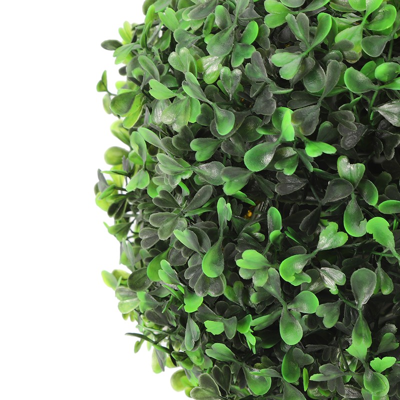 Solar LED Rattan Ball Lights Hanging Simulation Plastic Green Leaves