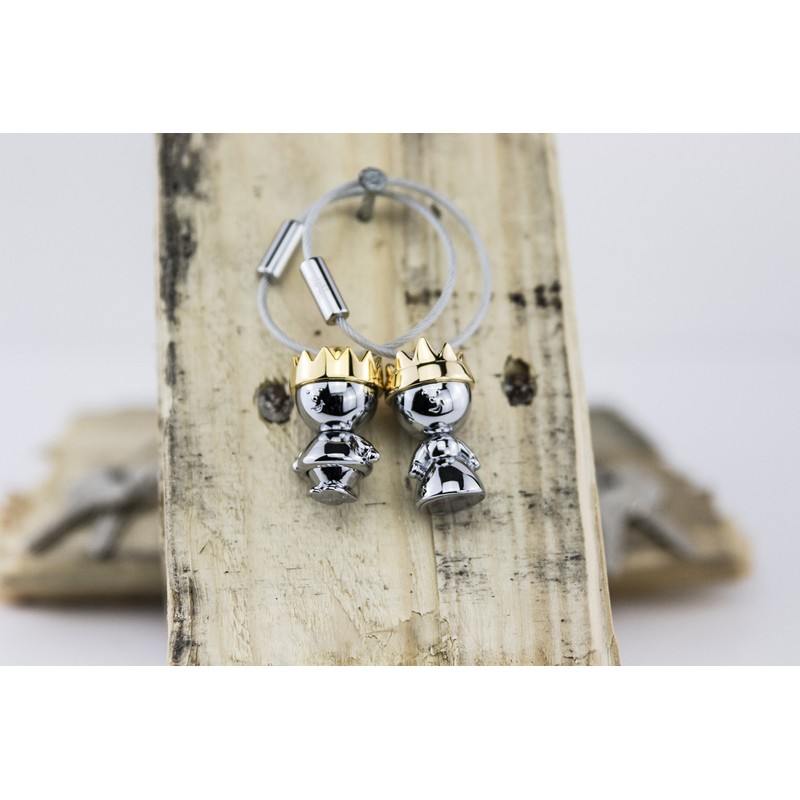 TROIKA GERMANY(トロイカ) LITTLE KING & LITTLE QUEEN キーリングペアセット リトルキング&クイーン KR9-38/CH